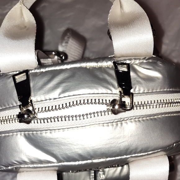 Steve Madden Silver Backpack.  Front and side pockets. - Picture 9 of 9